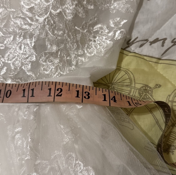 Spaghetti Straps Tulle A-line Wedding Dresses | Deep V-neck Pleated Bridal Gowns - Picture 16 of 16